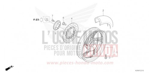 ROUE ARRIERE SH125ADP de 2023